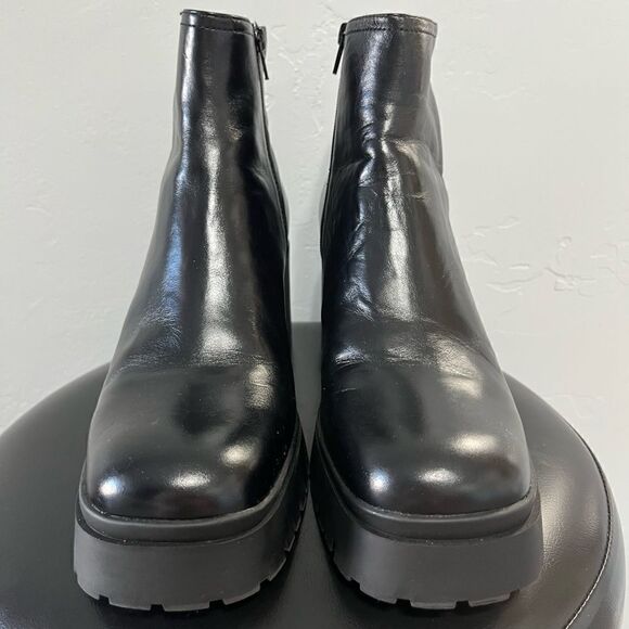Jeffrey Campbell Anemone lug sole bootie size 10 black leather - Picture 5 of 7